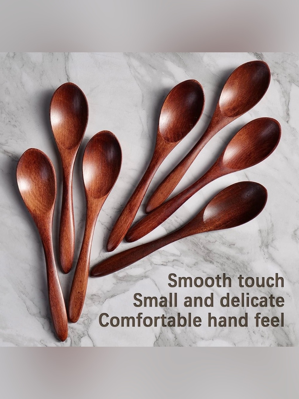 7 small dark wooden spoons natural living products gifts gift idea spoon - Picture 6 of 6